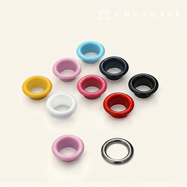Color coated eyelets, No. 9, 10 pairs, 8 types, 47640