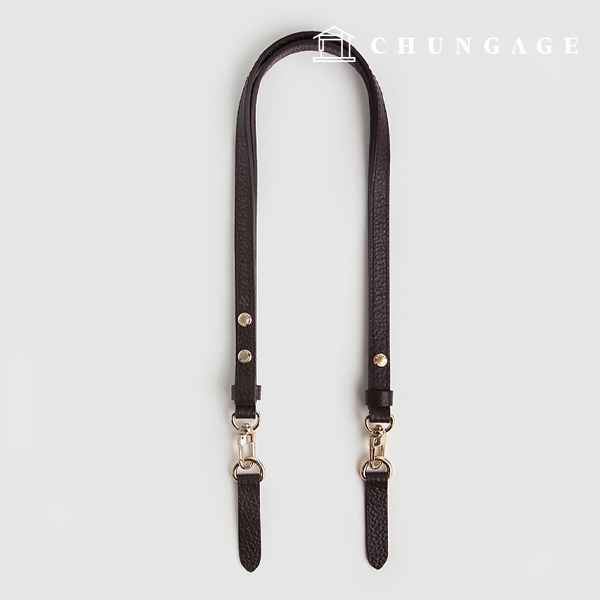 Bag strap two-way length adjustable leather handle Dark Brown pattern gift 42852