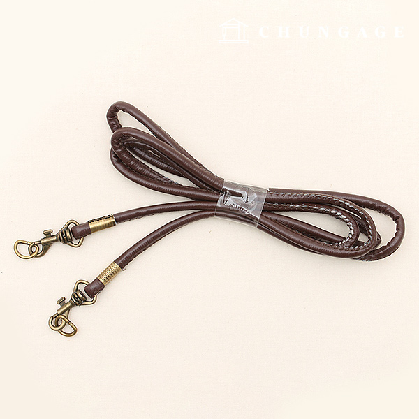 Bag strap Long cross handle dark Brown 65306