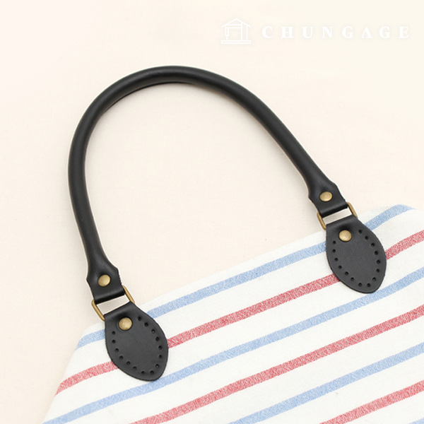 Bag strap simple modern leather handle Black 65225