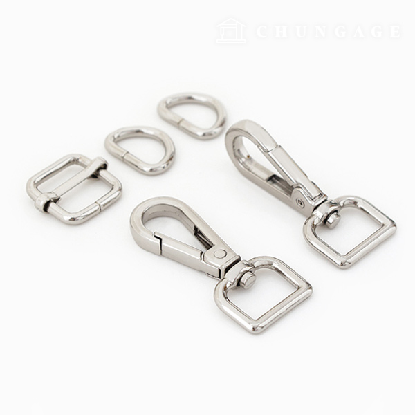 Bag Link Dring Set 15mm Silver 86082