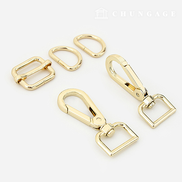 Bag Link Dring Set 20mm Gold 86077