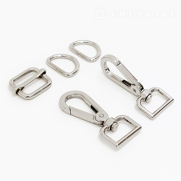 Bag Link Dring Set 20mm Silver 86078