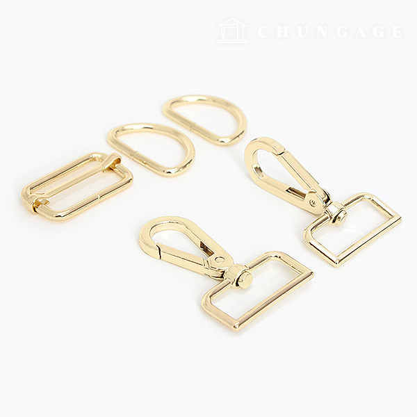 Bag Link Dring Set 32mm Gold 86065