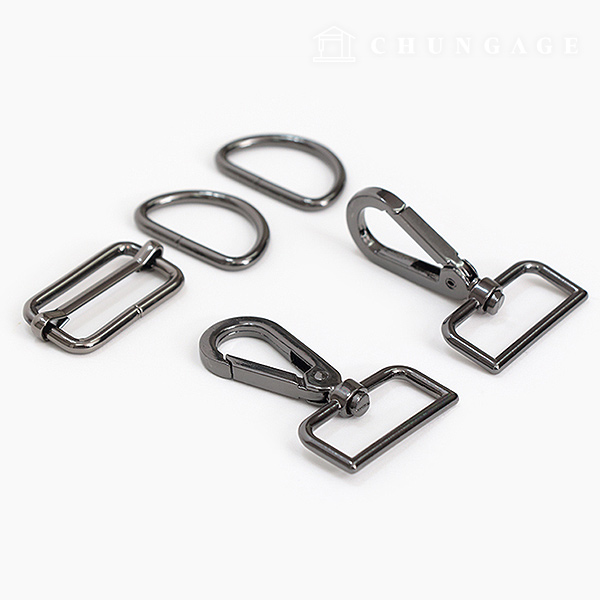 Bag Link Dring Set 32mm Metal Gray 86064