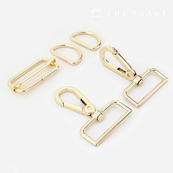 Bag Link Dring Set 38mm Gold 86061