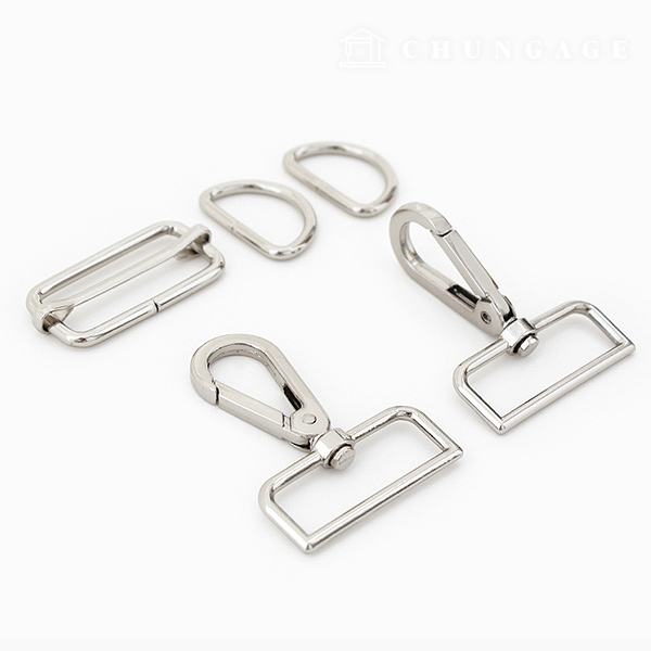 Bag Link Dring Set 38mm Silver 86062