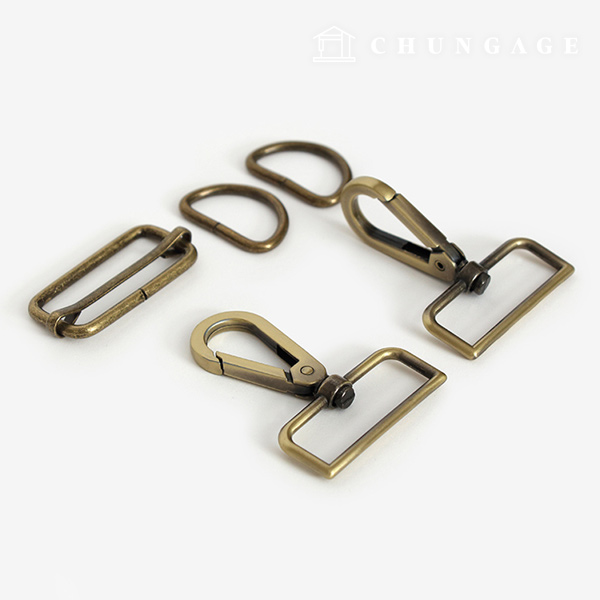 Bag Link Dring Set 38mm Antique Gold 86063