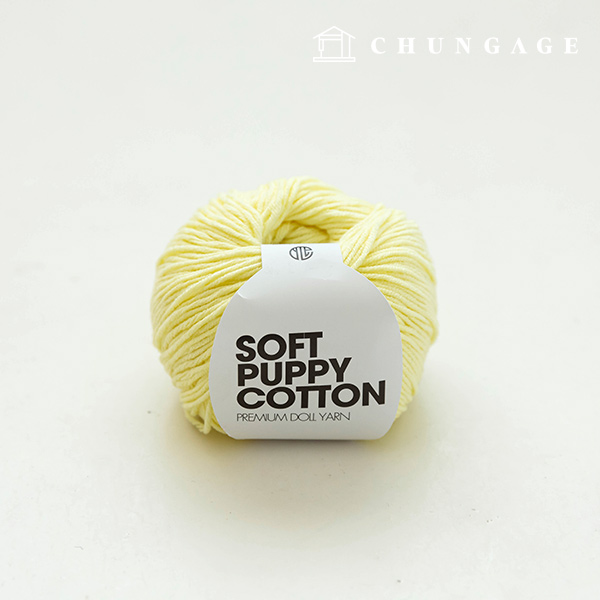 Soft Puppy Knitting Yarn Cotton Yarn Puppy Yarn Lemon 002