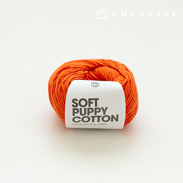 Soft Puppy Knitting Yarn Cotton Yarn Yarn Puppy Yarn Orange Red 007