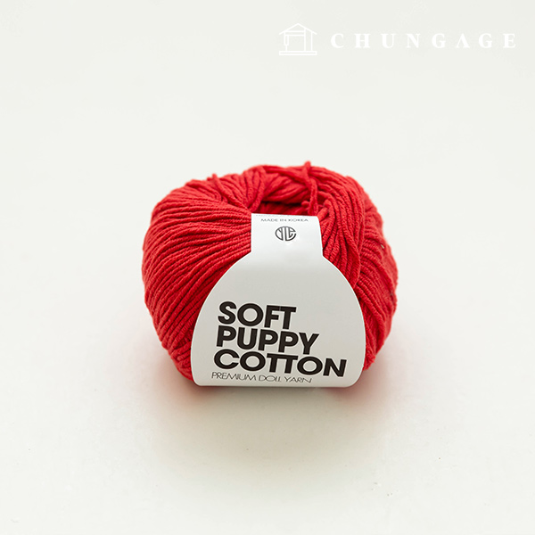 Soft Puppy Knitting Yarn Cotton Yarn Yarn Puppy Yarn Red 015
