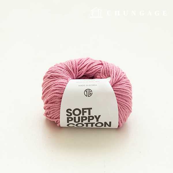 Soft Puppy Knitting Yarn Cotton Yarn Puppy Yarn Indie Pink 020