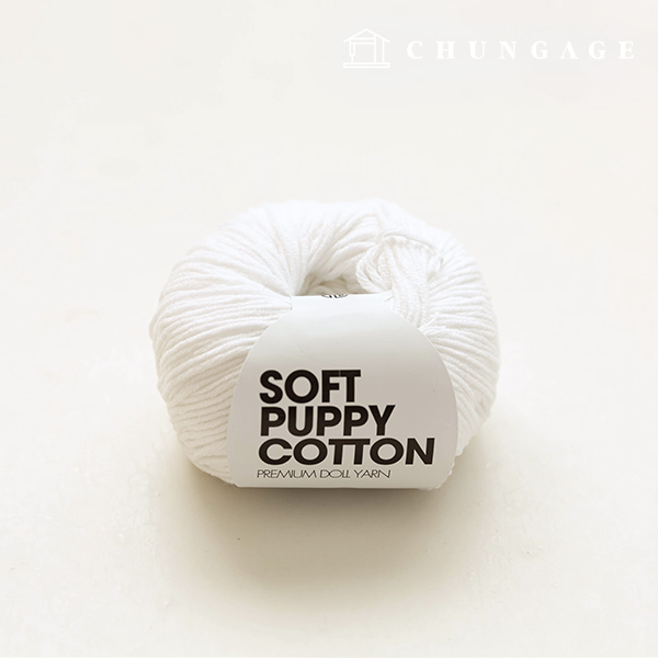 Soft Puppy Knitting Yarn Cotton Yarn Puppy Yarn White 062