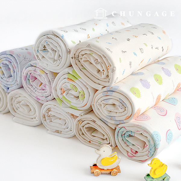Organic double-sided Daimaru fabric Wide Width Ron Ron Bebe 11 types