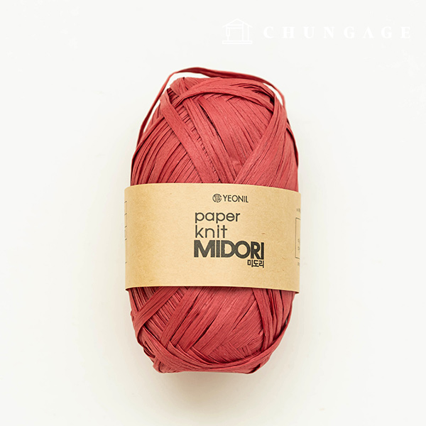 Paper Thread Midori Summer Knitting Thread Rattan Korean Paper Thread Dark Red 001