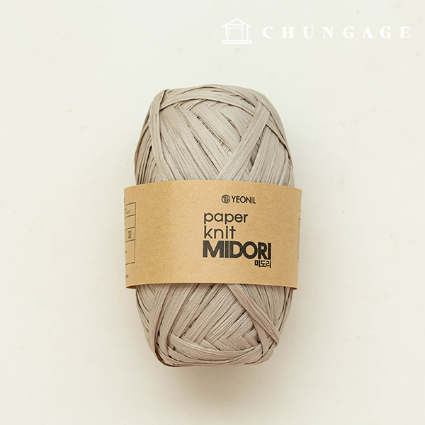 Paper yarn Midori summer knitting yarn Rattan Korean paper yarn Light gray 009