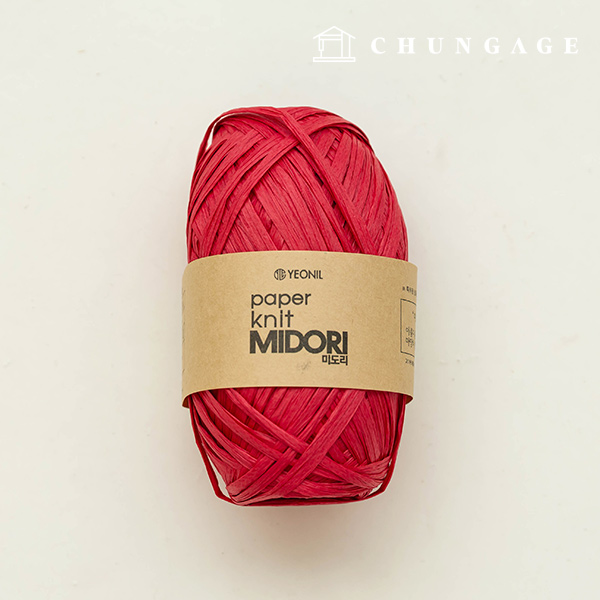 Paper yarn Midori summer knitting yarn Rattan Korean paper yarn Ruby Red 103