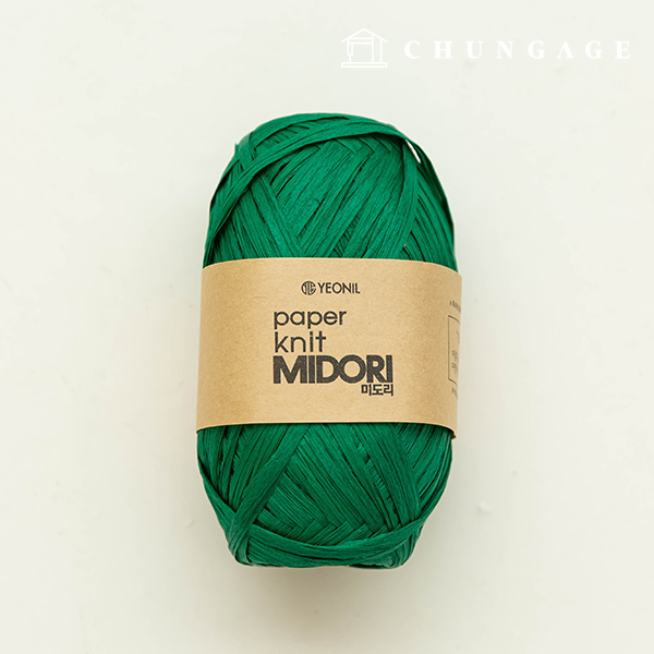 Paper yarn Midori summer knitting yarn Rattan Korean paper yarn Green 104