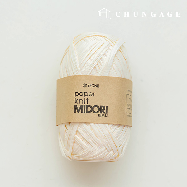 Paper yarn Midori summer knitting yarn Rattan Korean paper yarn Ivory 201