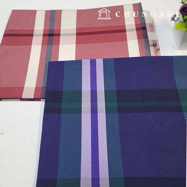 Check Fabric Memory Poly Cloth Clothing Fabric Wide Width Mix Check 2 Types