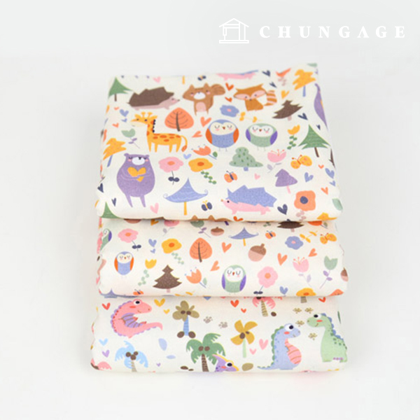 Eco-friendly antibacterial and anti-inflammatory fabric E-DTP cotton20 count cute dinosaurs