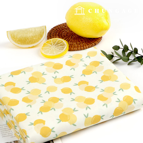 Eco-friendly antibacterial and anti-inflammatory fabric E-DTP cotton20 count Lemon