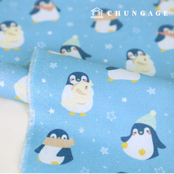 Eco-friendly antibacterial and anti-inflammatory fabric E-DTP cotton20 count Blue Penguin