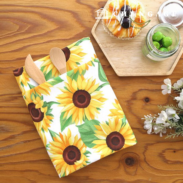 Eco-friendly antibacterial and anti-inflammatory fabric E-DTP cotton20 count Romantic Sunflower
