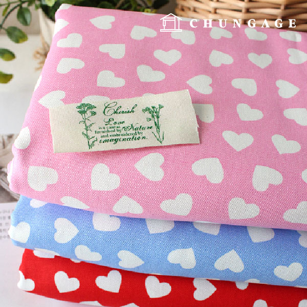 Oxford fabric cotton 20 count fabric love heart 3 types