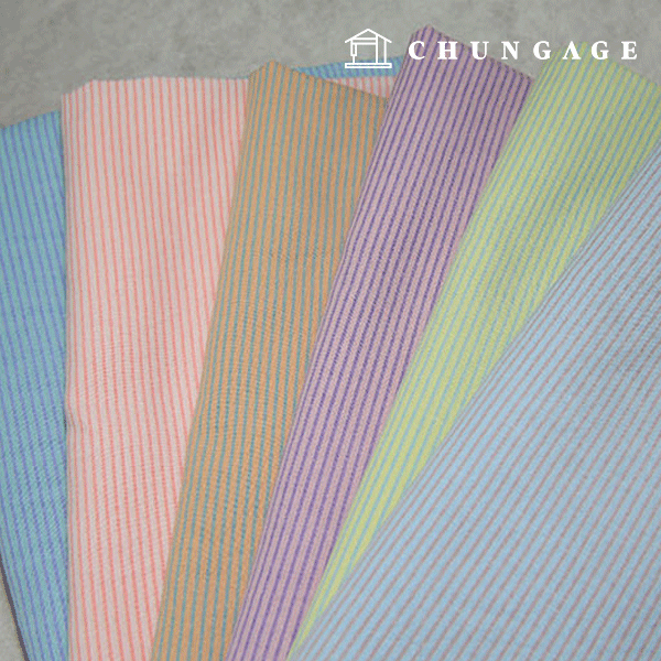 Check Fabric Cotton Blend Poly Wide Width Cooling Stripe 6 Types