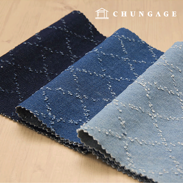 10 count extra wide jacquard denim argyle pattern 3 types of cotton fabric