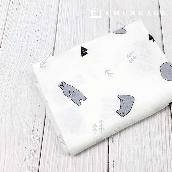 Pure cotton handkerchief cut paper non-fluorescent polar bear