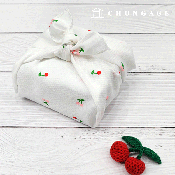 Pure Cotton Handkerchief Cut Paper Non-Fluorescent Cherry Cherry