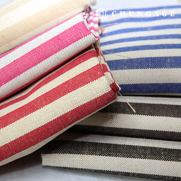 6 types of Jute Fabric Natural Stripe