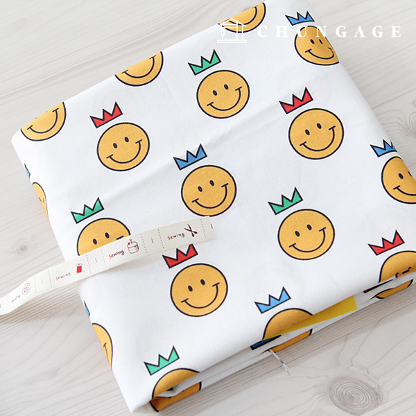 Cotton fabric printing DTP 20 count Plain Weave crown Smile