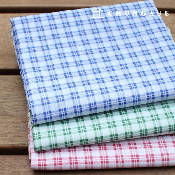 Waterproof Cloth Cotton Blend Fabric Laminate TPU French Medium Check 3 Types