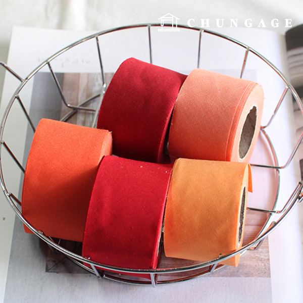 Roll bias tape cotton blend plain red 5 types