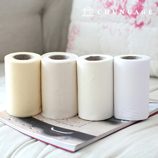 Roll bias tape twill 10cm bias white tone 4 types