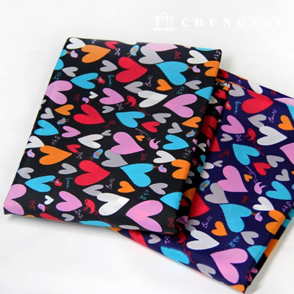 Waterproof Cloth PU Waterproof Fabric 150D Duspo Wide Width Colorful Heart 2 Types