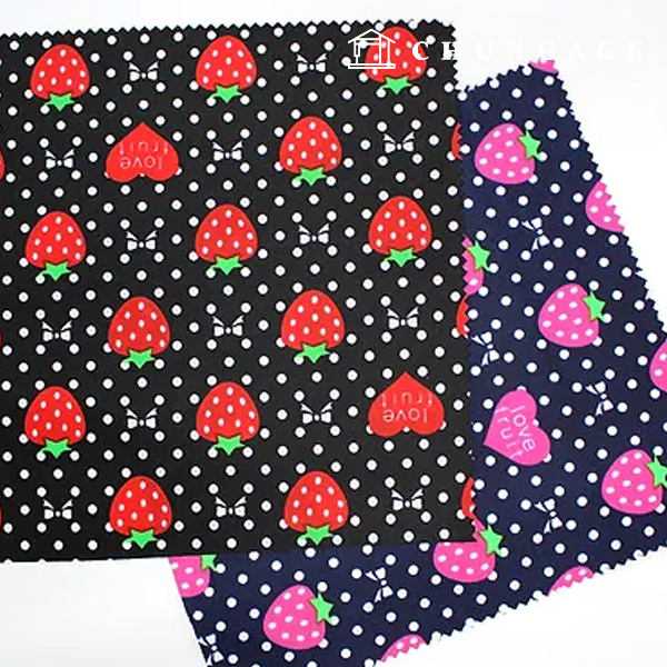 Waterproof Cloth PU Waterproof Fabric 150D Duspo Wide Width Strawberry Heart, 2 Types