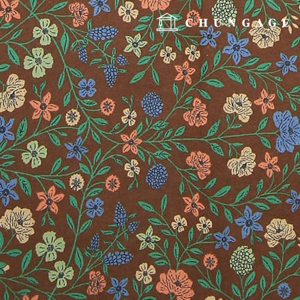 Brushed fabric, cotton brush, floral pattern, wide width, mandala flower, 3 types