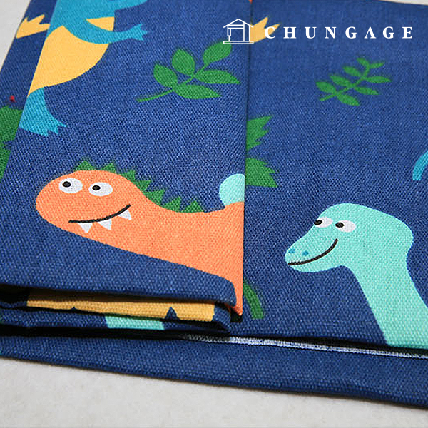 Canvas Fabric Poly Cotton Blend Wide Width Baby Dinosaur