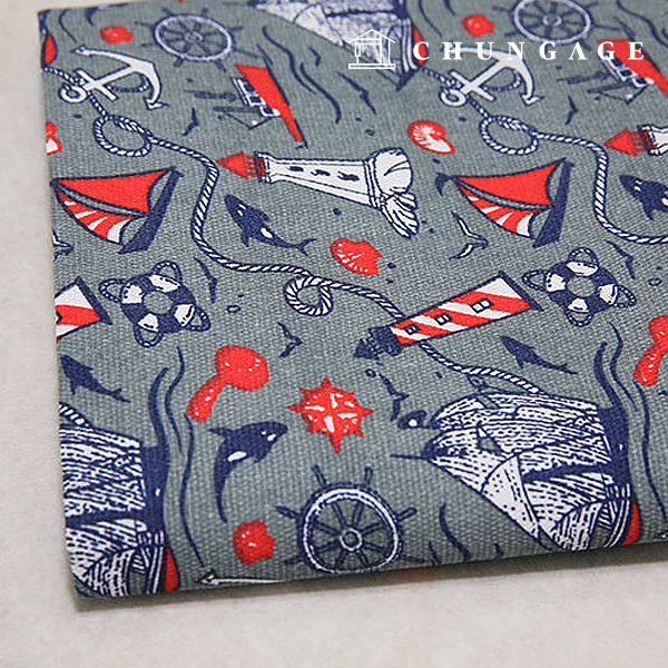 Canvas Fabric Poly Cotton Blend Wide Width Marina