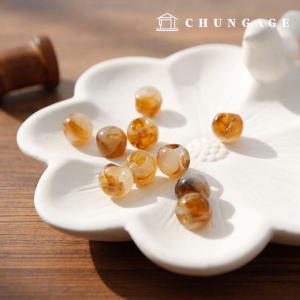 Plastic Coat Button Dress Shirt Suit Blouse Color Round Egg Button Marbling Beige