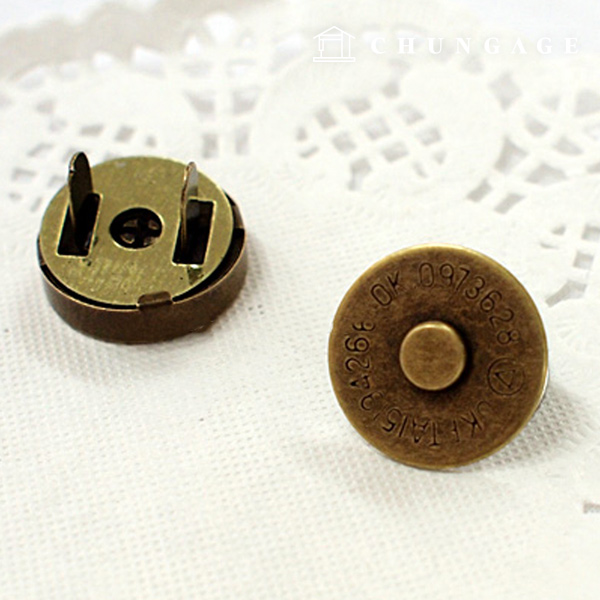 Magnetic snap button 14mm bronze 2pcs