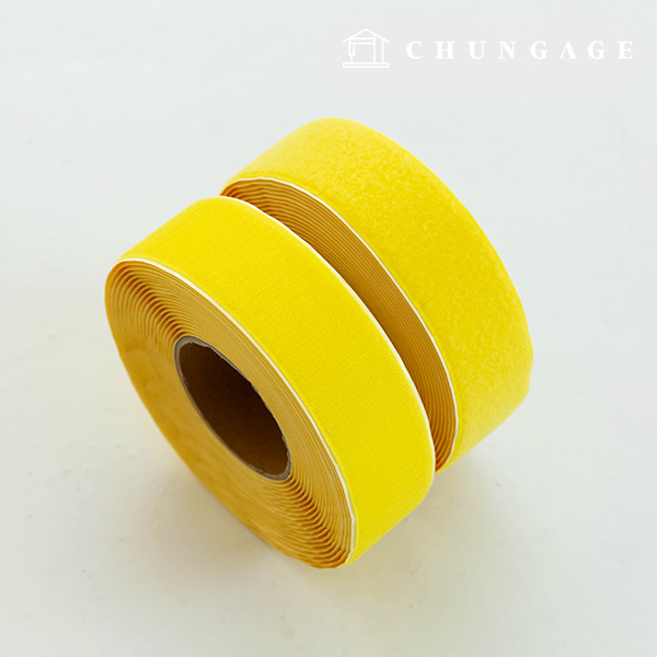 Velcro Sticker 10 Roll Double Sided Set Sticker Tape Adhesive 50mm Yellow