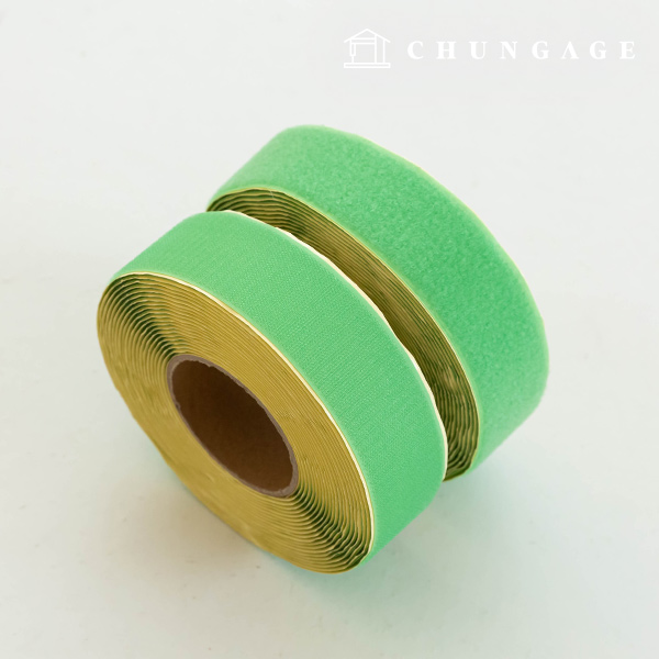 Velcro sticky 10 roll double sided set sticky tape adhesive 50mm Yellow green