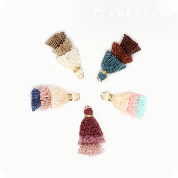 3-tier grace tassel decoration 5-piece set 25mm 76366