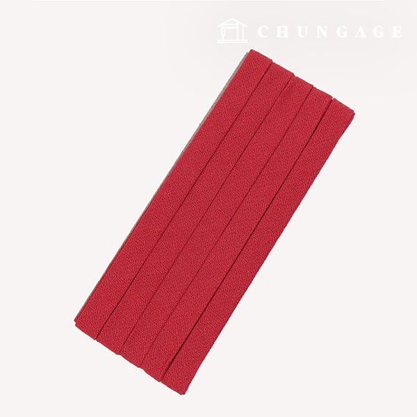 Bias Tape Natural Cotton Linen 10mm Red 76118