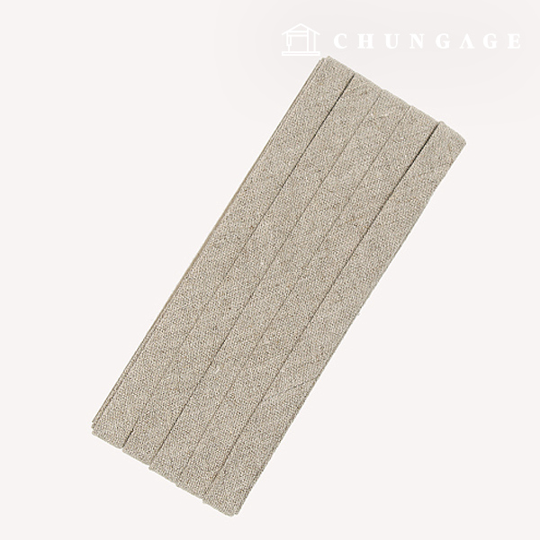 Bias Tape Natural Cotton Linen 10mm Linen Beige 76121